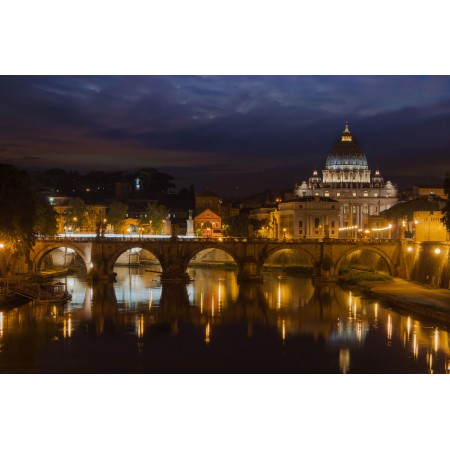 Sant'Angelo bridget, Photographic Print Poster Most Beautiful Places in Italy Saint Peter's Basilica, Rome Art Print