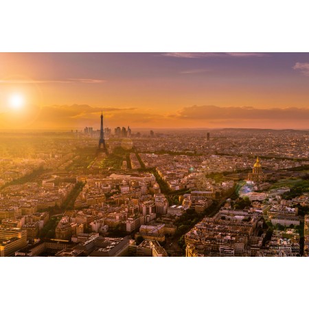 Sunset over Paris Photographic Print Poster Most Beautiful Places in France Art Print photo