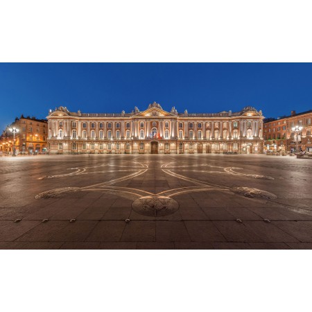 Toulouse Capitole Night 24"x40" Photographic Print Poster Most Beautiful Places in France Art Print photo