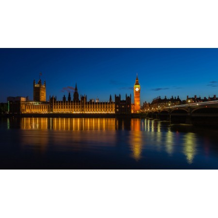 Palacio de Westminster, 24"x 43" Photographic Print Poster Most Beautiful Places in Great Britain Londres Art Print