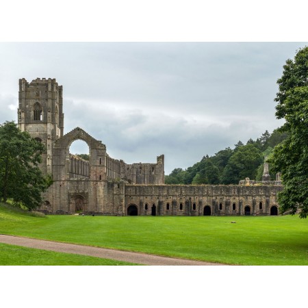 Fountains Abbey, Photographic Print Poster Most Beautiful Places in Great Britain Yorkshire, UK Art Print