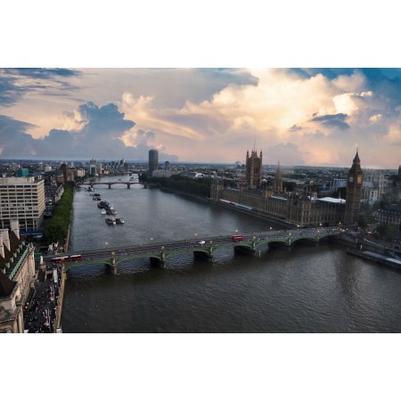 Photographic Print Poster Most Beautiful Places in Great Britain River Thames and Westminster Bridge Art Print