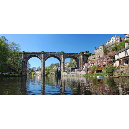 Knaresborough Viaduct, 24"x50" Photographic Print Poster Most Beautiful Places in Great Britain River Nidd Art Print