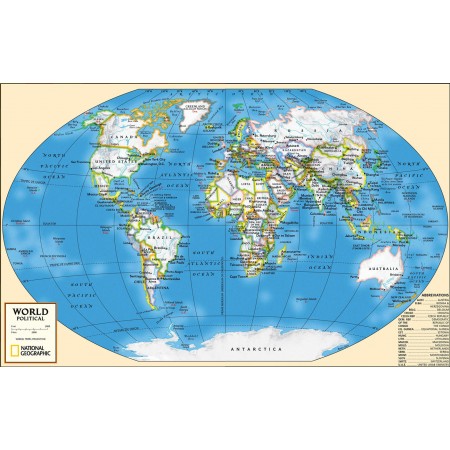 Political Map of The World, Photographic PrintPrint Poster National Geographic