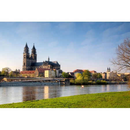 Vista Magdeburg Large Poster Most Beautiful Places in Germany Deutschland