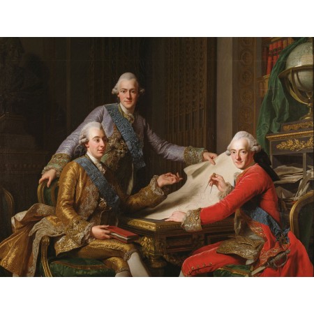 Alexander Roslin 24"x32" Art Print Poster Most Beautiful Places in Sweden King Gustav III of Sweden and his Brothers