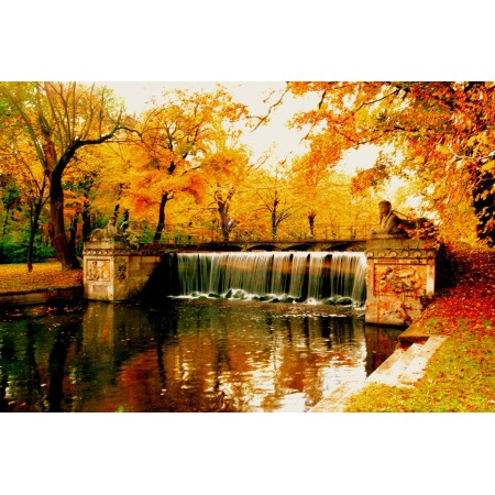Autumn in Laxenburg Park Art Print Poster Autumn Scenery Pictures near Vienna, Austria