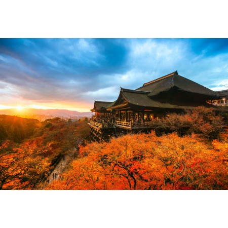 Kiyomizudera Photographic Print Poster Autumn Scenery Pictures temple kyoto autumn in Japan