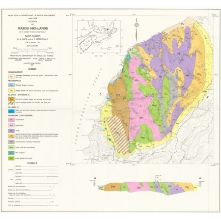 Mabou Highlands Novascotia Photographic Print Poster 26"x24" Countries of the World Maps Geological Map