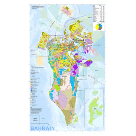 Nurana Islands Photographic Print Poster 24"x40" Country Maps Northern City archipelago of Bahrain