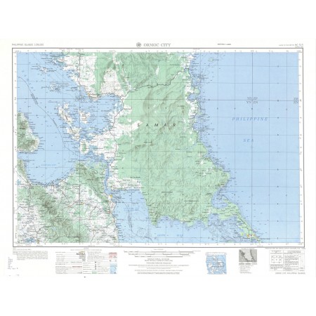 Philippines AMS Topographic Map 32"x24" Photographic Print Poster Countries of the World Maps 