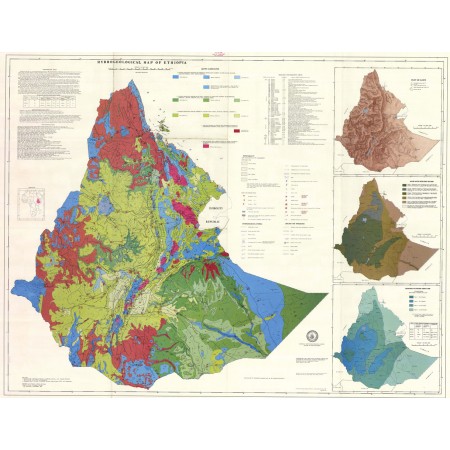 Ethiopia Geological Map Photographic Print Poster 24"x31" World Maps 