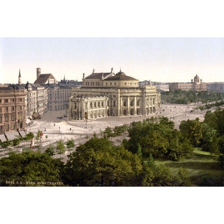 Wien Burgtheater 1900 Photographic Print Poster Most Beautiful Places in Austria Art Print