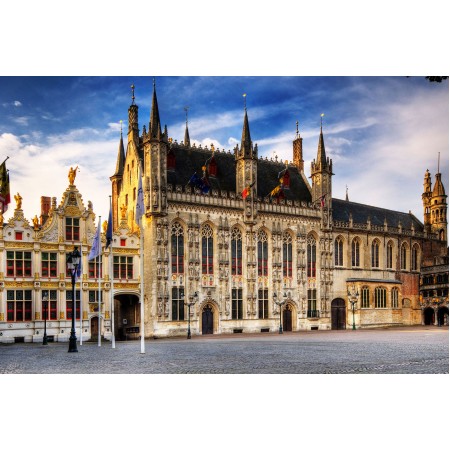 Town hall Brugge, Photographic Print Poster Most Beautiful Places in Belgium Belgique