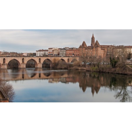 Montauban vue du Tarn Large Poster Most Beautiful Places in France Art Print 