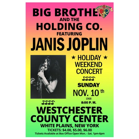 Rock Stars Art Print Poster Big Brother and Holding Company Featuring Janis Joplin Advertisement Poster