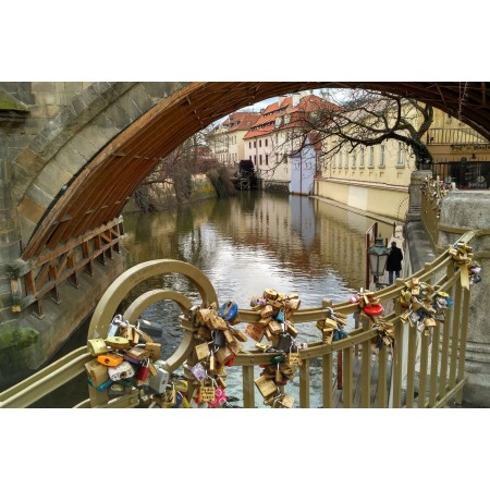 Water Canal in Old Town Prague, Photographic Print Poster. Most Beautiful Places in Czech Republic