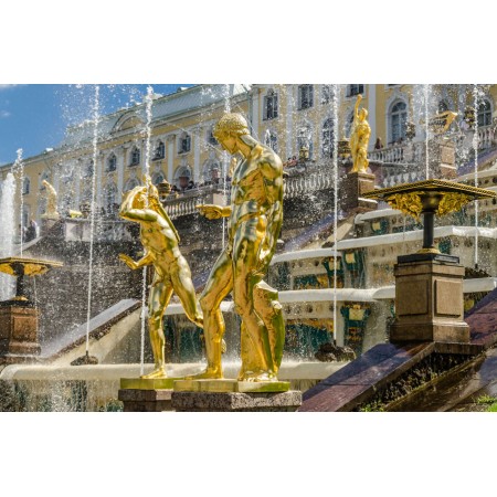 Peterhof Art Print Poster The World's Most Incredible Cities - Saint Petersburg Sculptures on the Grand Cascade