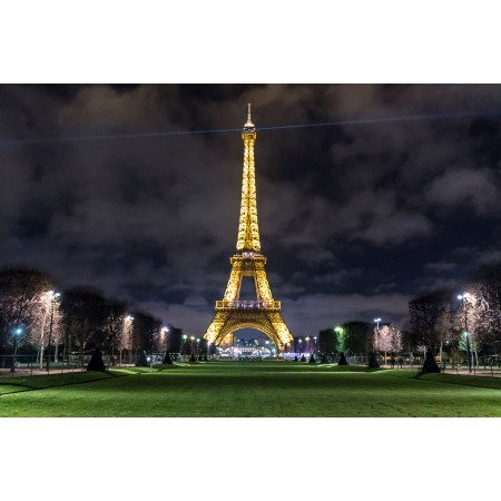 Eiffel Tower at night Paris 24"x16" Poster Most Beautiful Places in France 