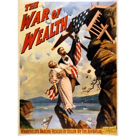 The War of Wealth 24"x16" Art Print Poster by C.T. Dazey, Broadway poster, 1895