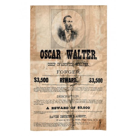 Oscar Walter, Forger Wanted. 1875. 31"x19" Photographic Print Poster reproduction of vintage posters from 1800s to present