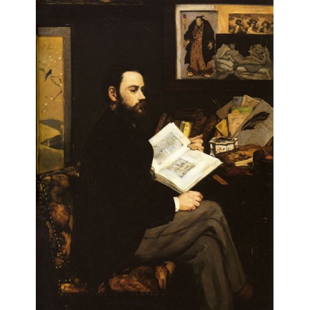 Edouard Manet Portrait of Emile Zola 18"x24" Art Print Poster Cultural Art Around the World
