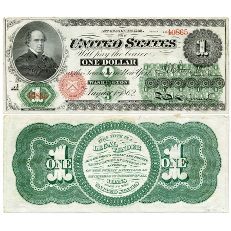 A $1 Legal Tender Note from the Series 1862-1863 greenback issue. Reproduction vintage posters from 1920s to present 