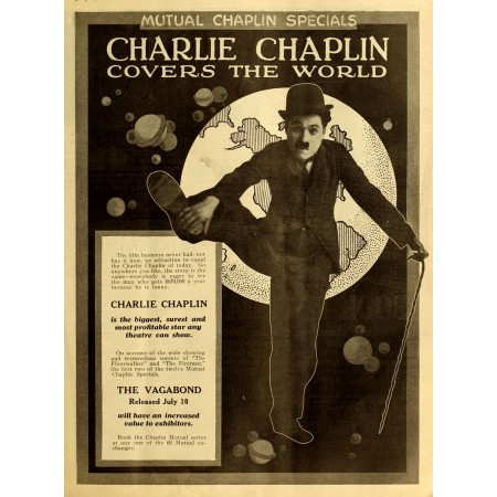 Charlie Chaplin 18"x24" Photo Print vintage movie posters from 1920s to present Covers the World