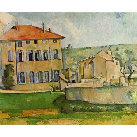 Paul Cezanne 24"x30" Art Print Poster House and Farm at Jas de Bouffan, Cultural Art Around the World