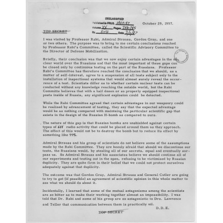 Diary of President Eisenhowe 14"x18" Photographic Print Poster Atomic Weapon NARA