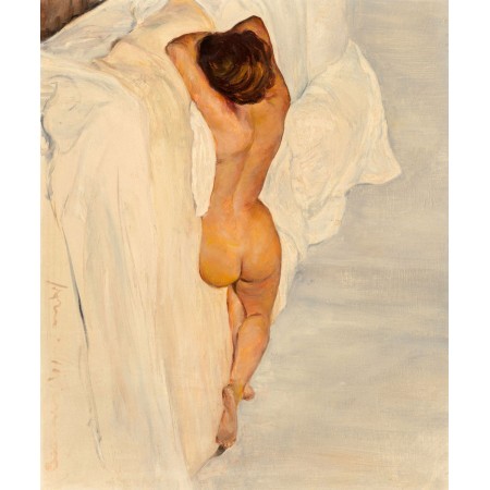 Jean-Paul Jacques Favre de Thierrens 24"x29" Art Print Poster European Art - Sleeping Nude