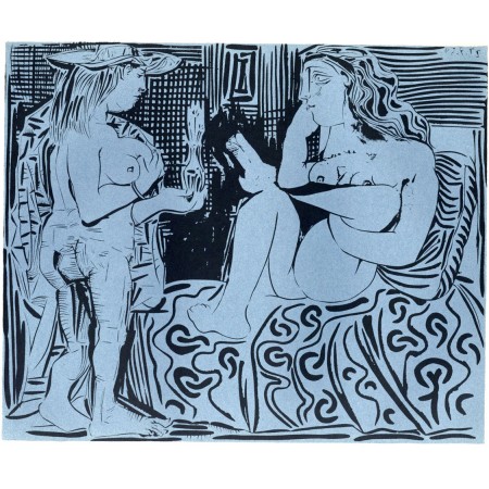 Pablo Picasso 24"x28" Art Print Poster linocut Two Women