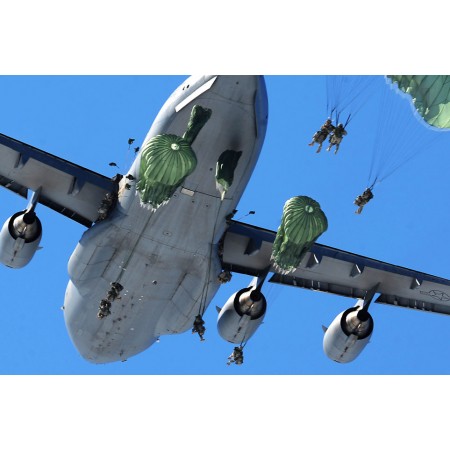Airdropp 20"x13" Photographic Print Poster U.S. Military Forces C-17 aircraft - photo by Connaher
