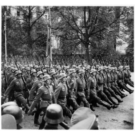 German troops 26"x24" Photographic Print Poster WW2 History parade through Warsaw, Poland -1939
