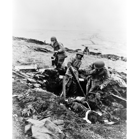 Battle of Attu Mortar 24"x30" Photographic Print Poster WW2 History -1943 