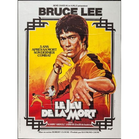 Game of death 1979 Art Print Poster Bruce Lee French 24"x33" movie poster by Jean Mascii