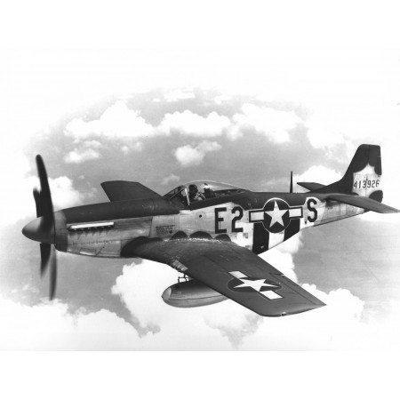 375th Fighter Squadron 31"x24" Photographic Print Poster WW2 History North American P-51D - Mustang