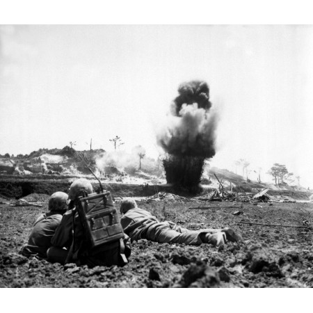Battle of Okinawa 29"x24" Photographic Print Poster WW2 History The Last Fight in the Pacific