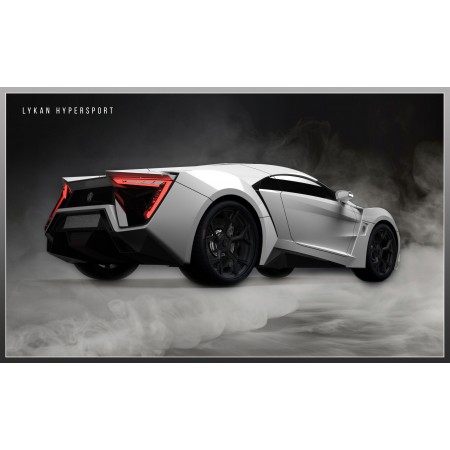 Lykan Hypersport Photographic Print Poster Cars white