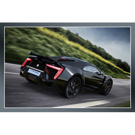 Lykan Hypersport Photographic Print Poster Cars Black, rear