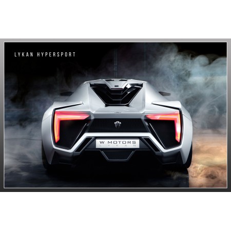 Lykan Hypersport Photographic Print Poster Cars White, W motors