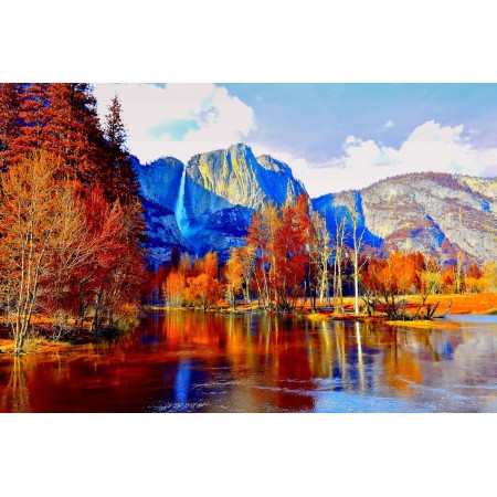 Autumn Scenery Photographic Print Poster Pictures Mountains landscape Autumn Trees