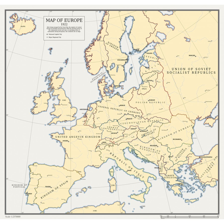 World Maps Map Of Europe 1922   B082DKYNWF 900x900w 