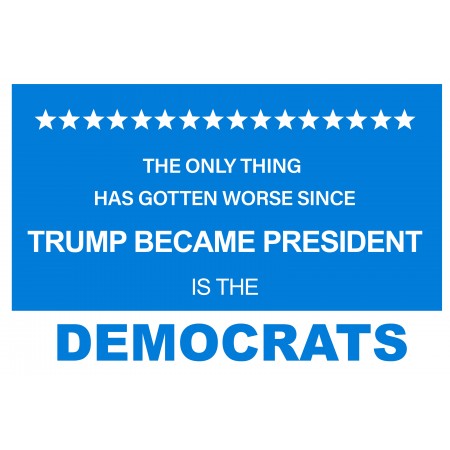 Political Art Print Poster The only thing gotten worse since TRUMP BECAME PRESIDENT is the Democrats