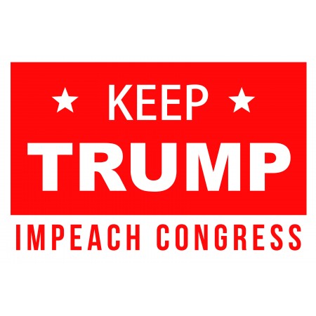 Political Art Print Poster Keep Trump, Impeach Congress