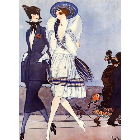 17"x24" Illustration by Armand Vallee For La Vie Parisienne 1921