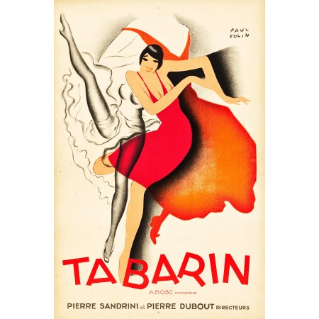 Paul Colin Tabarin Paris, 1928 Art Print Poster 24"x30" 