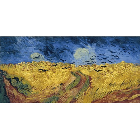 Vincent Van Gogh 24"x50" Art Print Poster European Art Korenveld met kraaien Wheatfield with Crows