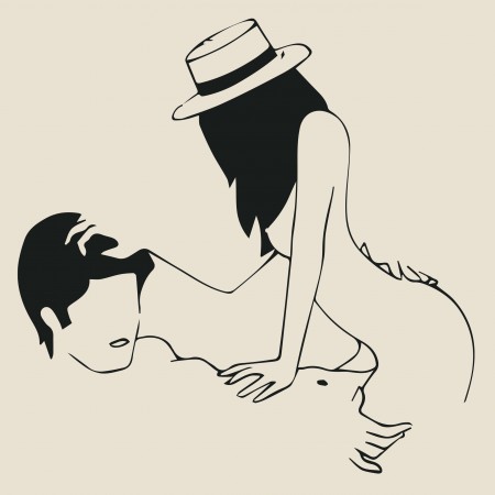 Deliciously Naughty Erotic Illustration 24"x24" Fine Art Print Poster - Sittin' On Top Of The World