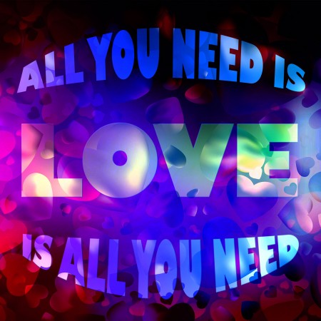 Beatles Photographic Print Poster 24x24 in All you need is love, love is all you need